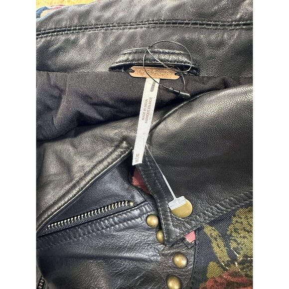 New Free People Rebel Rose Moto Jacket Size Medium - Picture 8 of 13